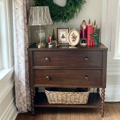 Turned Leg 2 Drawer Accent Chest