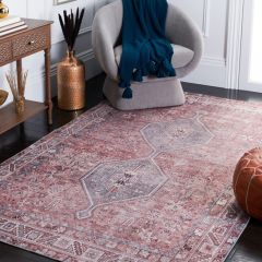 Tuscon Medallion Light Rust/Beige Area Rug