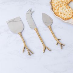 Twig Handled Cheese Spreaders Set of 3