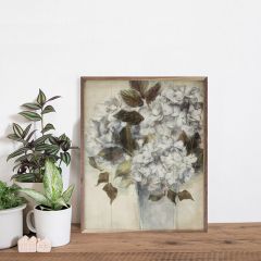 Twilight Hydrangea 1 Vase By Nina Blue Framed Wall Art