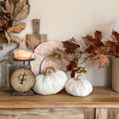 Twisted Stem Fabric Pumpkin
