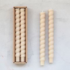 Twisted Taper Candle Set of 2