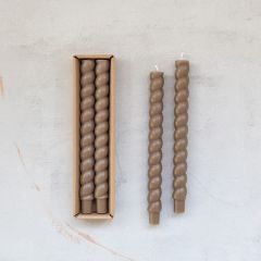 Twisted Taper Unscented Candle