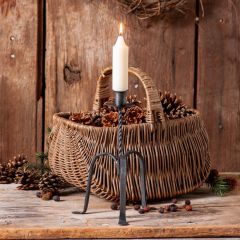 Twisted Wrought Iron Taper Candle Holder