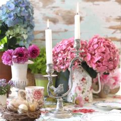 Two Taper Song Bird Candelabra