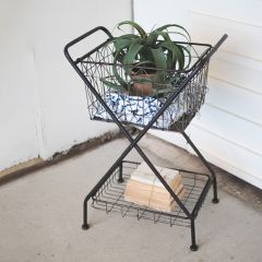 Two Tier Metal Basket Storage Stand