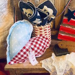 Two Tone Americana Mini Pillow