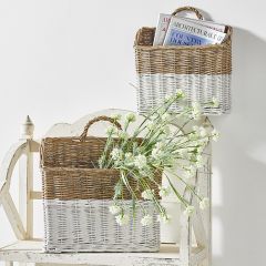 Two Tone Wall Basket Planter Set of 2