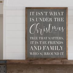 Under The Christmas Tree Gray Wall Art