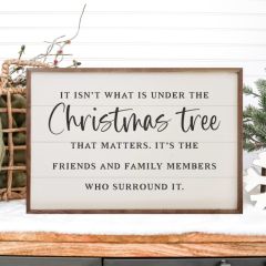 Under The Christmas Tree White Framed Sign