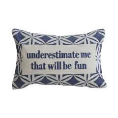 Underestimate Me Geometric Lumbar Pillow