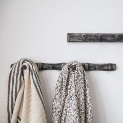 Unique Four Hook Wood Wall Rack Set of 2