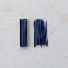 Unscented Slim Taper Candle Set of 36 Navy Blue