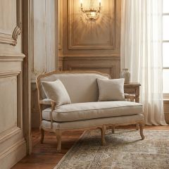 Upholstered Oak Framed Settee