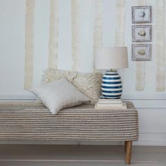 Upholstered Striped Bench
