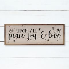 Upon All Peace Joy And Love Framed Wall Sign