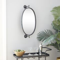 Urban Industrial Oval Wall Mirror