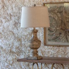 Urn Baluster Lamp With Fabric Shade