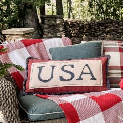USA Stonewashed Lumbar Pillow
