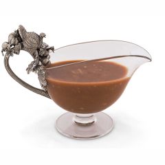 Vagabond House Harvest Turkey Glass Gravy Boat