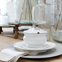 Vagabond House Song Bird Porcelain Lidded Bowl