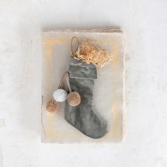 Velvet Christmas Stocking Ornament