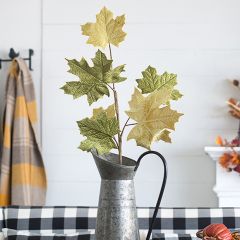 Velvet Faux Maple Leaf Spray Set of 3
