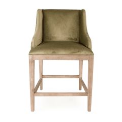 Velvet Upholstered Counter Stool