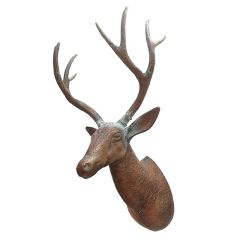 Verdigris Finish Deer Wall Decor