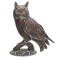 Verdigris Owl Figure