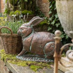 Verdigris Rabbit Figure