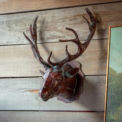 Verdigris Wall Mount Deer Head
