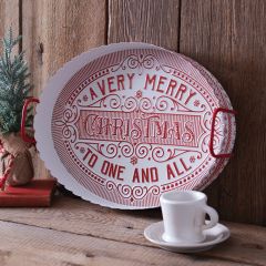 Very Merry Decorative Metal Holiday Tray