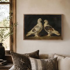 Victorian Fancy Pigeons Framed Wall Art