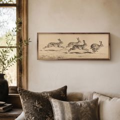 Victorian Rabbit Ink Study Framed Wall Art