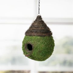 Vine and Natural Moss Hanging Birdhouse