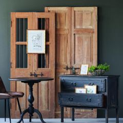 Vintage Architectural Wood Door Set of 2