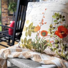 Vintage Botanical Garden Throw Pillow
