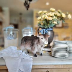Vintage Cow Ceramic Cookie Jar