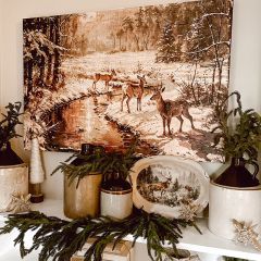Vintage Deer Canvas Wall Art