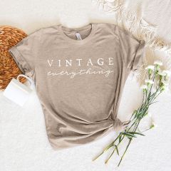 Vintage Everything Tan Cotton Tee