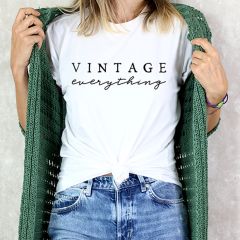 Vintage Everything White Cotton Tee