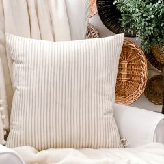 Vintage Farmhouse Ticking Stripe Pillow Cover