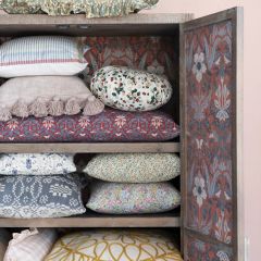 Vintage Floral Cotton Accent Pillow