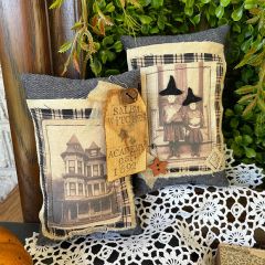 Vintage Halloween Photo Print Bowl Filler Set of 2