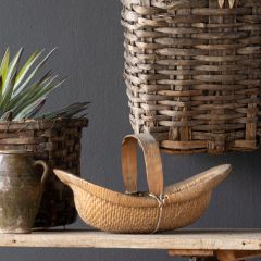 Vintage Handled Willow Basket
