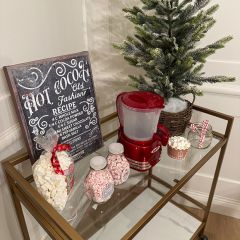 Vintage Hot Cocoa Recipe Sign