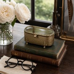 Vintage Inspired Brass Spectacles Box
