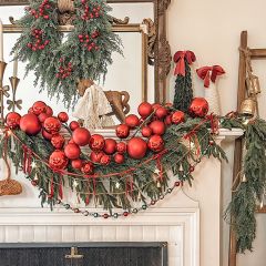 Vintage Inspired Classic Christmas Glass Garland