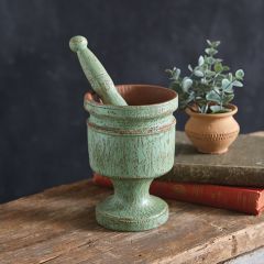 Vintage Inspired Decorative Mortar and Pestle